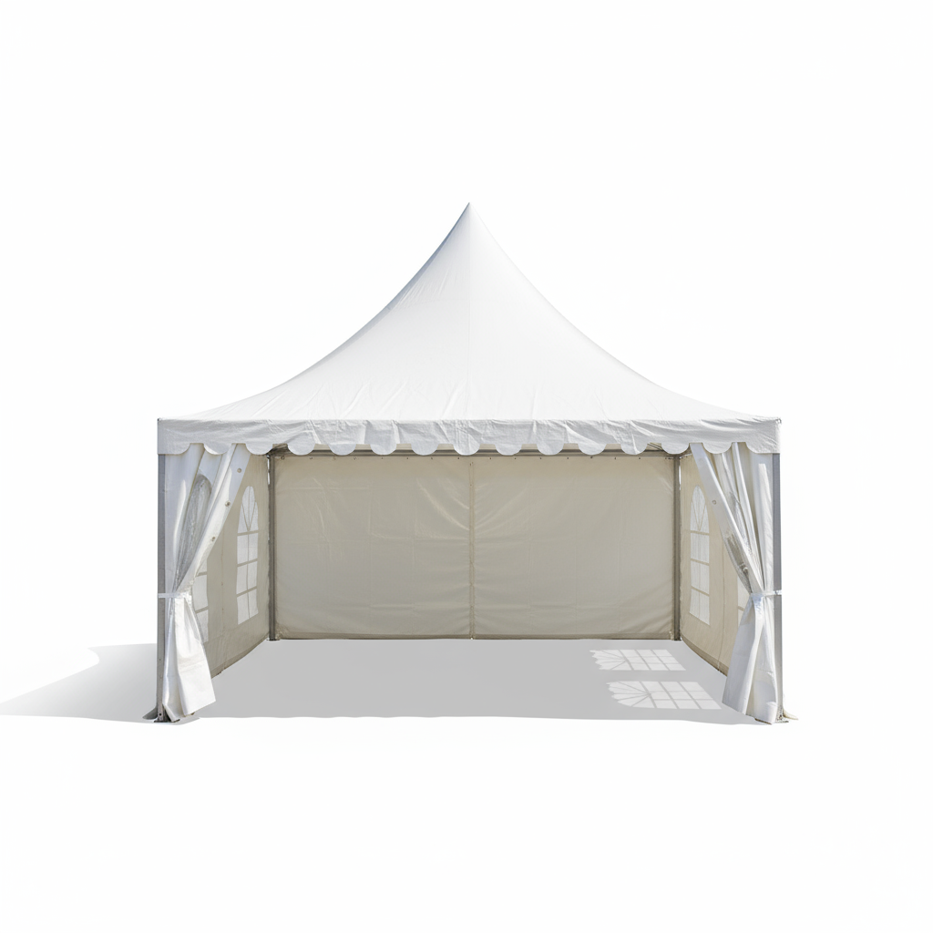 Firefly_Gemini Flash_Generar una imagen de una carpa tipo pagoda en medio de un fondo blanco, colocar somb 359304 (1)